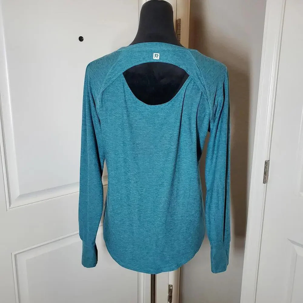 Runway Kids Youth Girls Long Sleeve Tee Workout Top w/ Thumbholes Sz XL/16